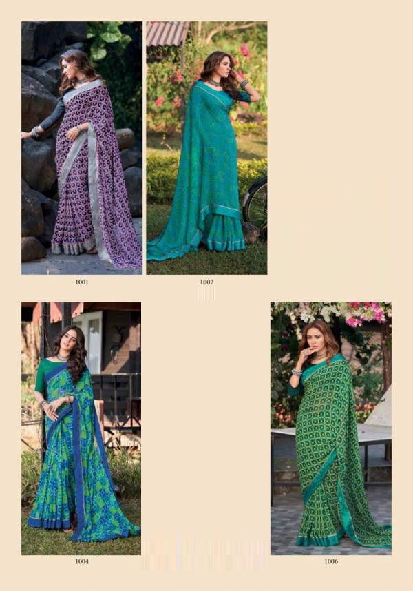 Kashvi Kaya New Casual Daily Wear Georgette Printed Saree Collection
